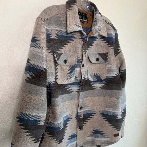 JACHS Mens Wool Blend Button-up Jacket \\ Size M // Aztec Southwestern Quilted - Picture 5 of 12